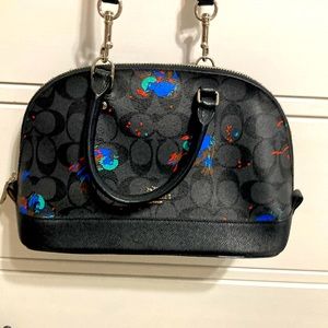 Splatter print bird Coach bag